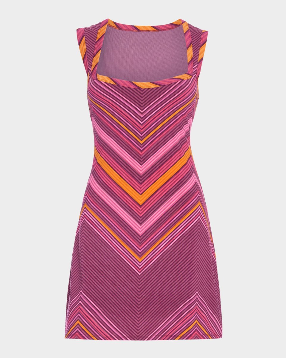 Roberta Chevron Mini Dress